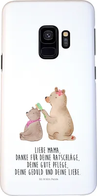 Produktbild von Mr. & Mrs. Panda Samsung Galaxy S9 Handyhülle Bär Kind - Weiß - Geschenk, Smartphone Hülle, Muttertag, Cover, Bären, Vorbild, Handy Case, Familie
