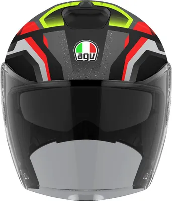 Produktbild von AGV Irides Zurigo Jethelm, schwarz/rot/gelb, M (57/58)