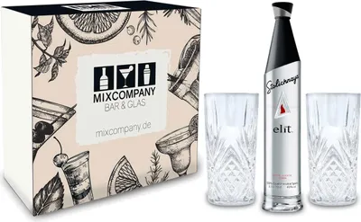 Produktbild von Stolichnaya Set / Geschenkset - Stolichnaya elit Vodka 0,7l 700ml (40% Vol) + 2x Longdrink Gläser