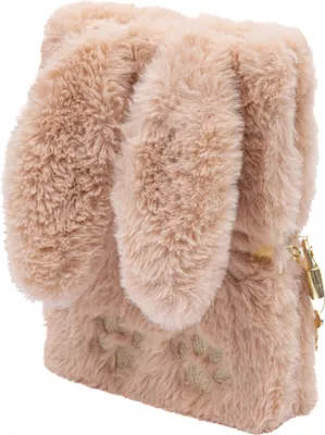 Image de Classe AstraPap Fluffy Bunny A5 Journal en peluche avec cadenas