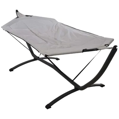 Obrázok produktu pre Hojdacia sieť ProGarden s kovovým rámom 260 cm svetlo sivá