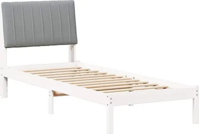 Obrázek produktu pro vidaXL Rám postele s čelem bílý 75 x 190 cm z masivního borovicového dřeva