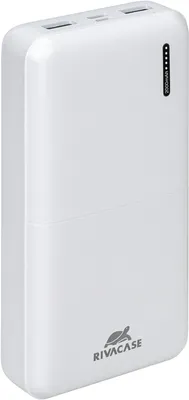 Produktbild von Rivacase VA2572, 20000 mAh, Lithium Polymer (LiPo), Quick Charge 3.0, 3,7 V, 20 W, Weiß