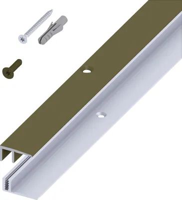 Produktbild von alfer Abschluss- + Träger- 1 m, 21 x 10.5 x 7 - 15 mm Alu eloxiert bronze