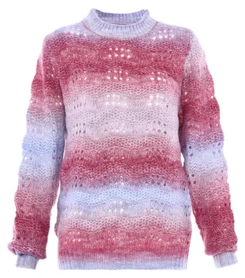 Produktbild von AODA damen strickjacke - lila mehrfarbig, XL/XXL