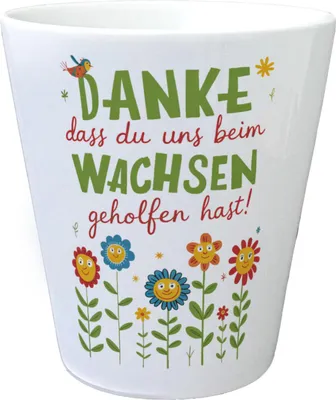 Produktbild von Danke dass du uns beim Wachsen geholfen hast! Blumentopf für Erzieher und Lehrer