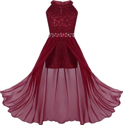 Produktbild von Mädchen Abendkleid Gr. 158-164 Cm Sweet Prinzessin Blumenmädchenkleider für Party Hochzeit Brautjungfern Festlich Kinder Overall Jumpsuit