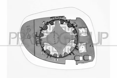 Produktbild von PRASCO Spiegelglas Außenspiegel Links für CITROËN C3 Picasso Beheizbar Blau Getönt Konvex CI7057224