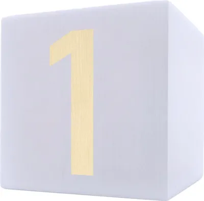 Immagine prodotto di Cubo di legno per lettere, 5 x 5 cm, bianco, numero 1