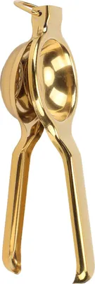 Obrázek produktu pro Odšťavňovač na citrony z nerezové oceli, ergonomický, s extra dlouhou rukojetí a zvedacím kroužkem, pro kuchyň, zlatý