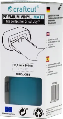 Produktbild von craftcut® Premium Plotterfolie matt 38 TURQUOISE 13,9 x 244 cm