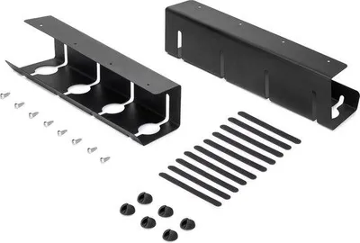 Zdjęcie produktu dla System prowadzenia kabli pod biurkiem, 430 mm, stal lakierowana na czarno