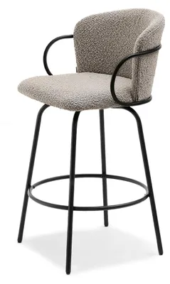 Immagine prodotto di Sgabello da bar MAKRINA - beige chiaro / nero