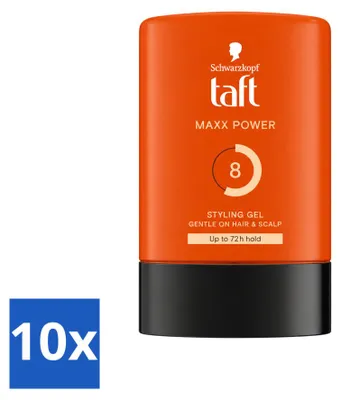 Produktbild von 10 x Taft Men Maxx Power Gel 8 - Styling Gel - 300 ml - Vorteilspackung - 10 Stücke