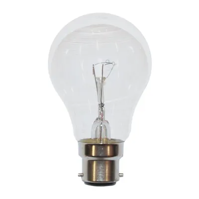 Image de Ampoule GEC Alsthom A70 150 W, culot B22d, transparente, 240 V, blanc chaud, dimmable