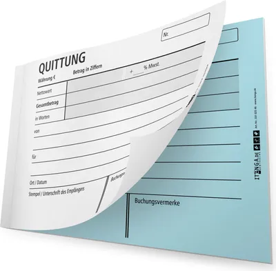 Produktbild von itenga Quittungsblock selbstdurchschreibend DIN A6 2x25 Blatt