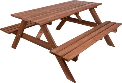 Zdjęcie produktu dla ROJAPLAST Zestaw piknikowy ze składanymi ławkami 180 cm bejcowany 245/23