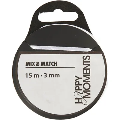 Produktbild von Satinband, Weiß, B 3 mm, 15m