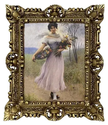 Produktbild von Solidchoice – Barockmalerei in Rahmen, Wanddekoration – 45x38 cm