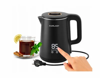 Zdjęcie produktu dla Elektryczny czajnik bezprzewodowy, 1500W, pojemność 2,2L, z regulacją temperatury, duża pojemność