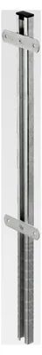 Produktbild von C-Zaunsäule Höhe 150 cm zum Einbetonieren aus feuerverzinktem Metall für Zaunhöhe 60-120 cm
