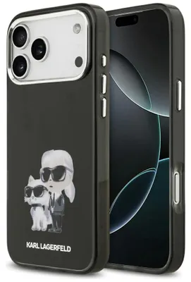 Produktbild von Etui Karl Lagerfeld Iml Aquarelle Karl & Choupette & Logo Magsafe Na Iphone 17 Pro Max - Czarne