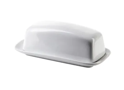 Produktbild von Butterdose aus Porzellan weiß 20 x 10,5 x 7,5 cm spülmaschinenfest
