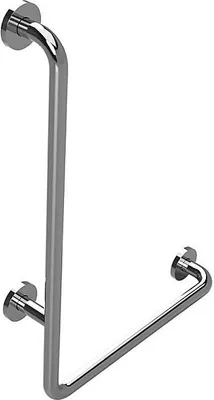 Zdjęcie produktu dla BELP Uchwyt lewy ze stali nierdzewnej polerowanej z osłoną, wymiary 630 x 890 x 110 mm, nośność 120 kg, do łazienki i toalety >> do montażu na wkręty
