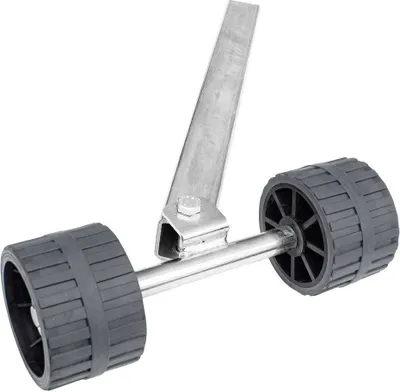 Produktbild von UNITRAILER Graue Doppelrolle für Bootstrailer 40 cm Bootsrolle 40x40 mm