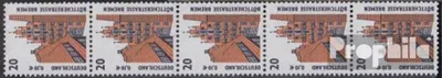 Produktbild von Briefmarken BRD (BR.Deutschland) 2001 Mi 2224R Fünferstreifen postfrisch Sehenswürdigkeiten