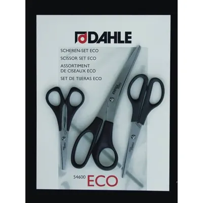Produktbild von Dahle 54600-20117, Adult, Gerader Schnitt, Set, Schwarz, Edelstahl, Stahl, Rechtshändig