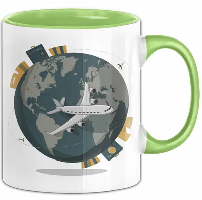 Produktbild von Reisender Tasse Geschenkidee für Abenteuerlustige (Grün)