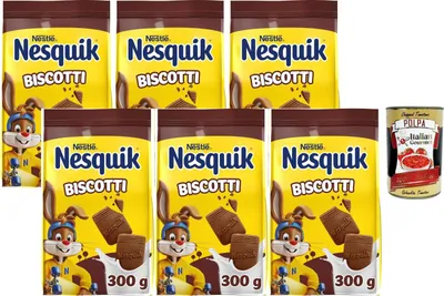 Produktbild von Italian Gourmet Schokoladenkekse für Kinder – 6 x 300 g, knusprige Kakao-Kekse mit Schokoladengeschmack, ideal für Frühstück & Snack, perfekt zu Milch, Vorratspack + Italian Gourmet Polpa
