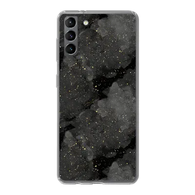 Produktbild von MuchoWow® Handyhülle Schutzhülle Hülle für Samsung Galaxy S21 Plus Marmor - Glitter - Gold - Schwarz - Muster Silikon Softcase Handy Hülle - Handy-Tasche