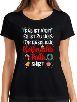 Produktbild von Ugly Christmas Familie Weihnachtsoutfit - Weihnachten Xmas Christmas Damen T-Shirt, Schwarz, XL