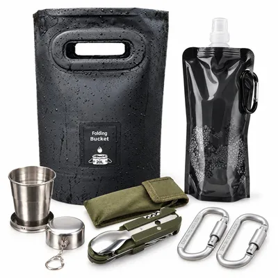 Produktbild von Survival Kit Outdoor Notfallset Camping Wandern Vorsorge 5 Varianten zur Auswahl – Camping-Verpflegungsset