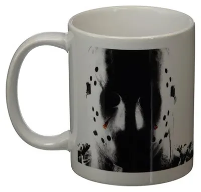 Produktbild von Friday The 13th - Kaffeebecher, "Jason Voorhees", 315ml CD722 (Einheitsgröße) (Weiß/Schwarz/Rot)