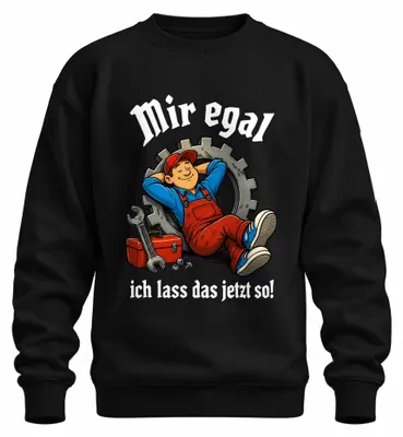 Obrázok produktu pre "Mne je to jedno, nechajme to tak," nápis. Sarkastický slogan. Mikina, čierna, veľkosť XXL. Pulóver