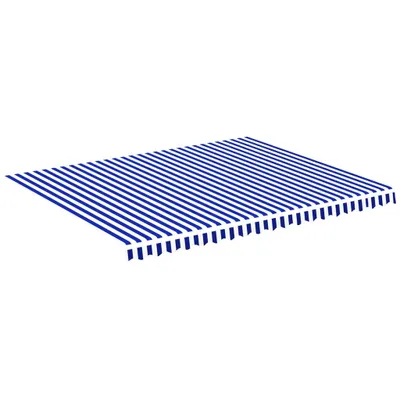 Produktbild von vidaXL Markisenbespannung Blau und Weiß 4,5x3,5 m