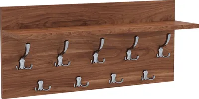 Image de AKKE Bourgogne Portemanteau horizontal VERTI - CHROME crochet l x h : 90x40 cm
