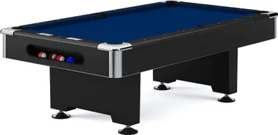 Zdjęcie produktu dla Stół bilardowy Hoffmann „Club Pro III”, EuroSpeed, niebieski, 7 ft (pole gry 198 x 99 cm)