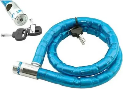 Immagine prodotto di Lucchetto a spirale per bicicletta Blu Robusto Plastica