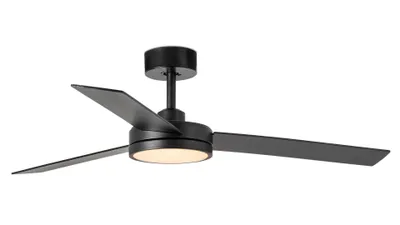 Image de Ventilateur de plafond à basse consommation avec éclairage LED et télécommande Barth Noir