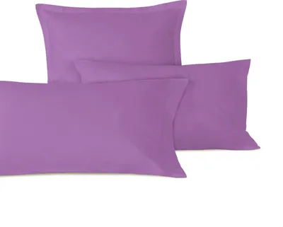 Image de Basic Taie d'oreiller Lila 80x80 cm 100% coton Fabriqué en Europe