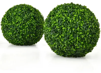 Obrázek produktu pro Sada 2 umělých topiary koulí HZ10558GN-2, 40 cm, zelené