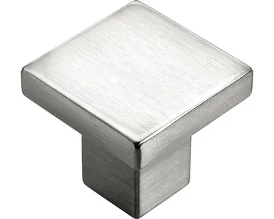 Produktbild von Hettich Möbelknopf Zinkdruckguss Edelstahl-Optik 30,0 x 30,0 mm - 1 Stück