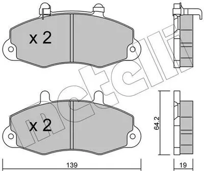 Produktbild von METELLI Bremsbeläge Satz Vorne Bremsklötze für FORD TRANSIT MK-5 Bus (E) 22-0194-1