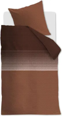 Produktbild von Beddinghouse Biber-Bettwäsche-Garnitur Demi Farbe Terra Größe 135x200