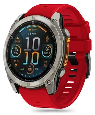 Produktbild von Tech-Protect watch strap Silicone Garmin fenix 5X/5X Plus/6X/6X Pro/7X/8 51mm, red