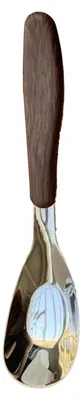 Produktbild von 2 Stück Edelstahl-Servierlöffel im Retro-Stil mit Holzgriff, Küchenutensilien für Restaurant und Zuhause